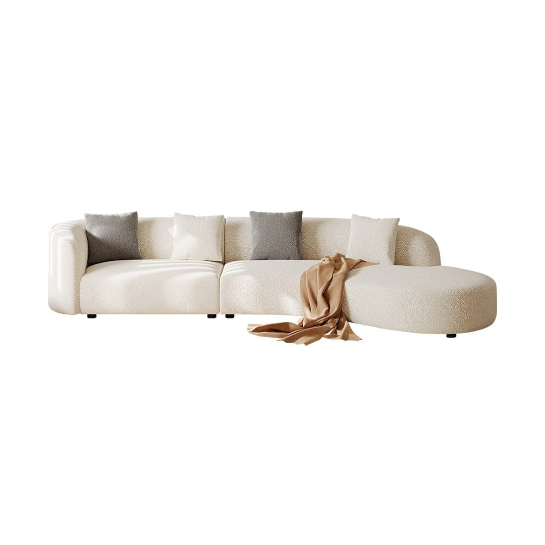 S046 Cream Moon Sofa [Fabric Sofa]