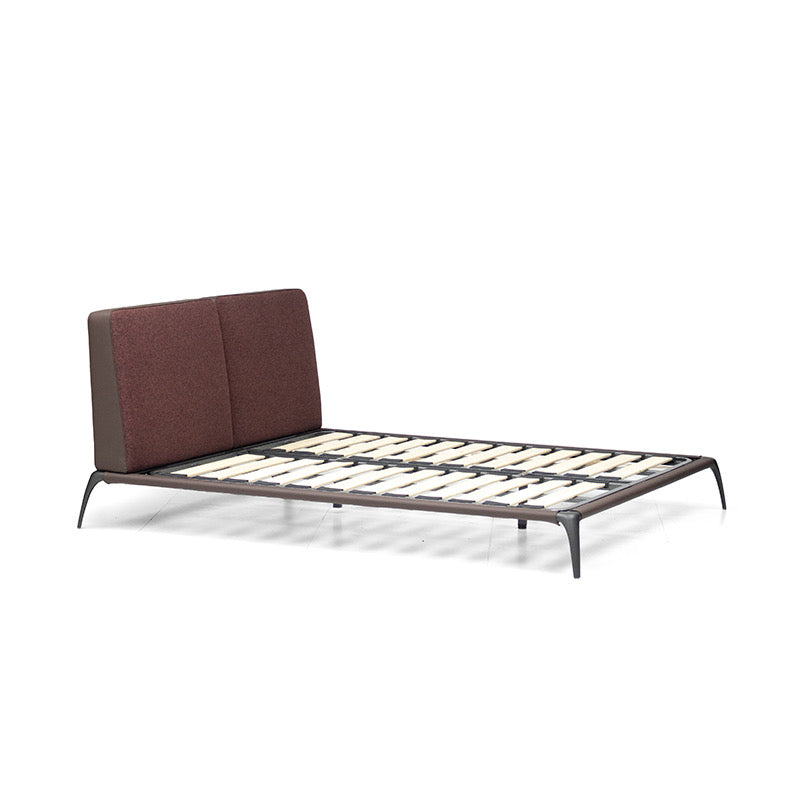 C9052 Park bed [fabric + artificial leather] [steel and wood rib frame]