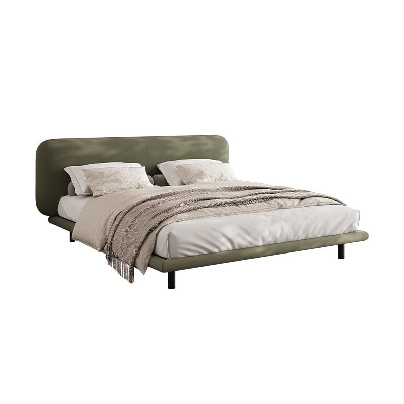 C9101 Biscuit Bed [Milk Velvet Fabric] [Steel and Wood Spare Ribs]