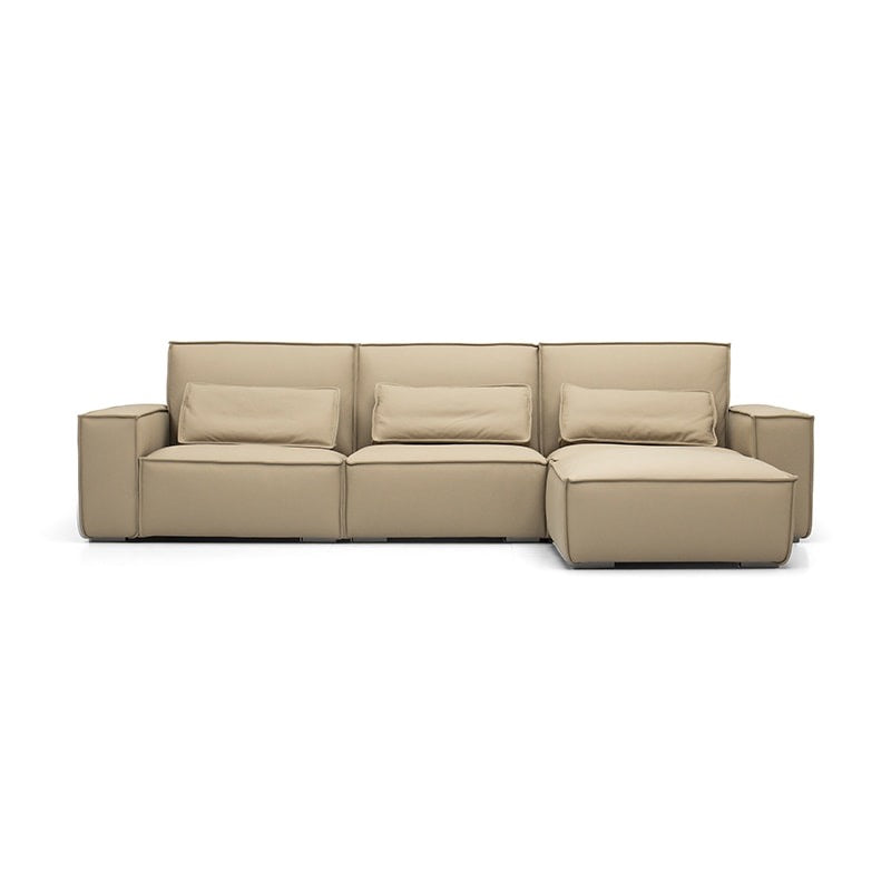 SF0251 high back tofu block sofa [contact surface genuine leather]