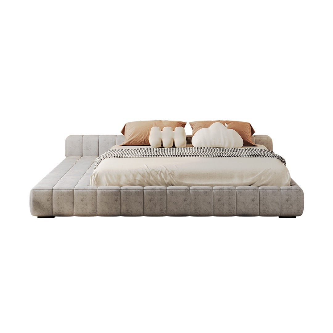 C9131 wide-sided bread bed [fabric bed] [steel and wood rib frame]