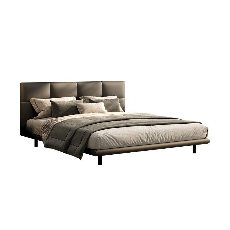 C9106 Square Leather Bed [Contact Surface Genuine Leather] [Steel and Wood Rib Strips]