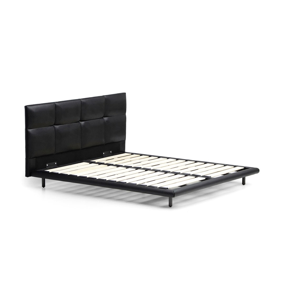 C9106 Square Leather Bed [Contact Surface Genuine Leather] [Steel and Wood Rib Strips]