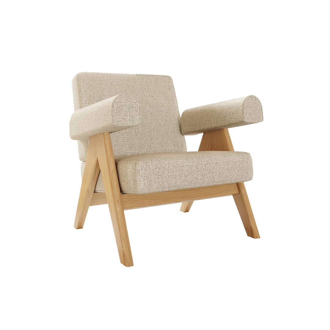 XY0060 Breeze Leisure Chair [Fabric + Ash Wood]