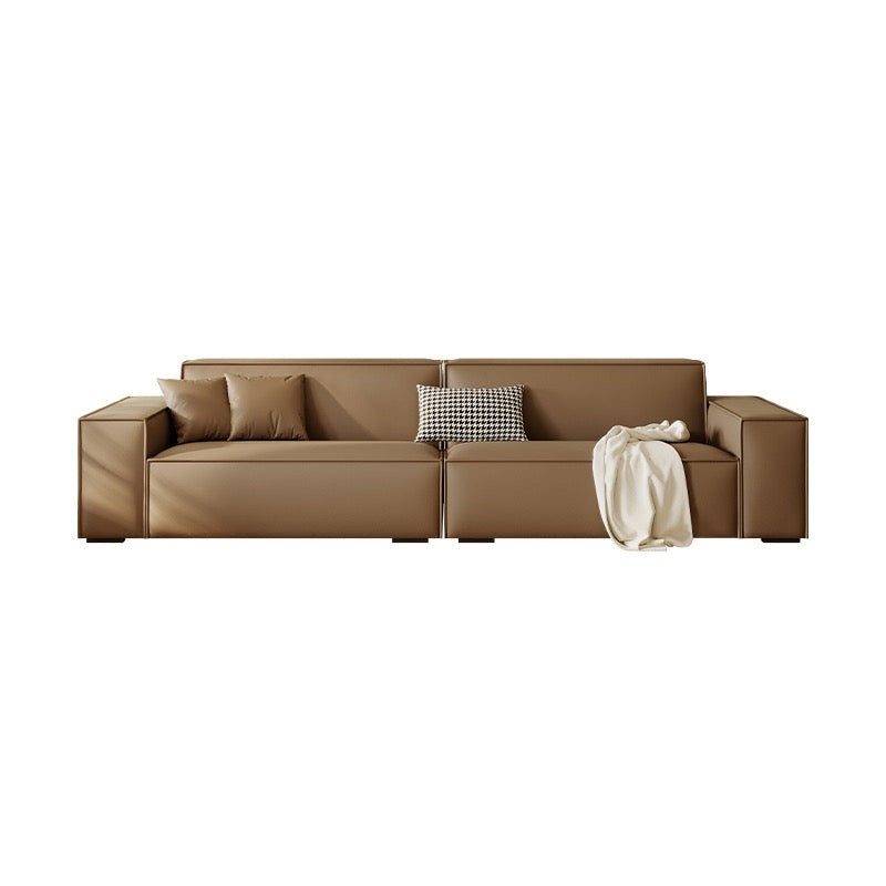 SF0221 Tofu Block Sofa [Contact Surface Genuine Leather]