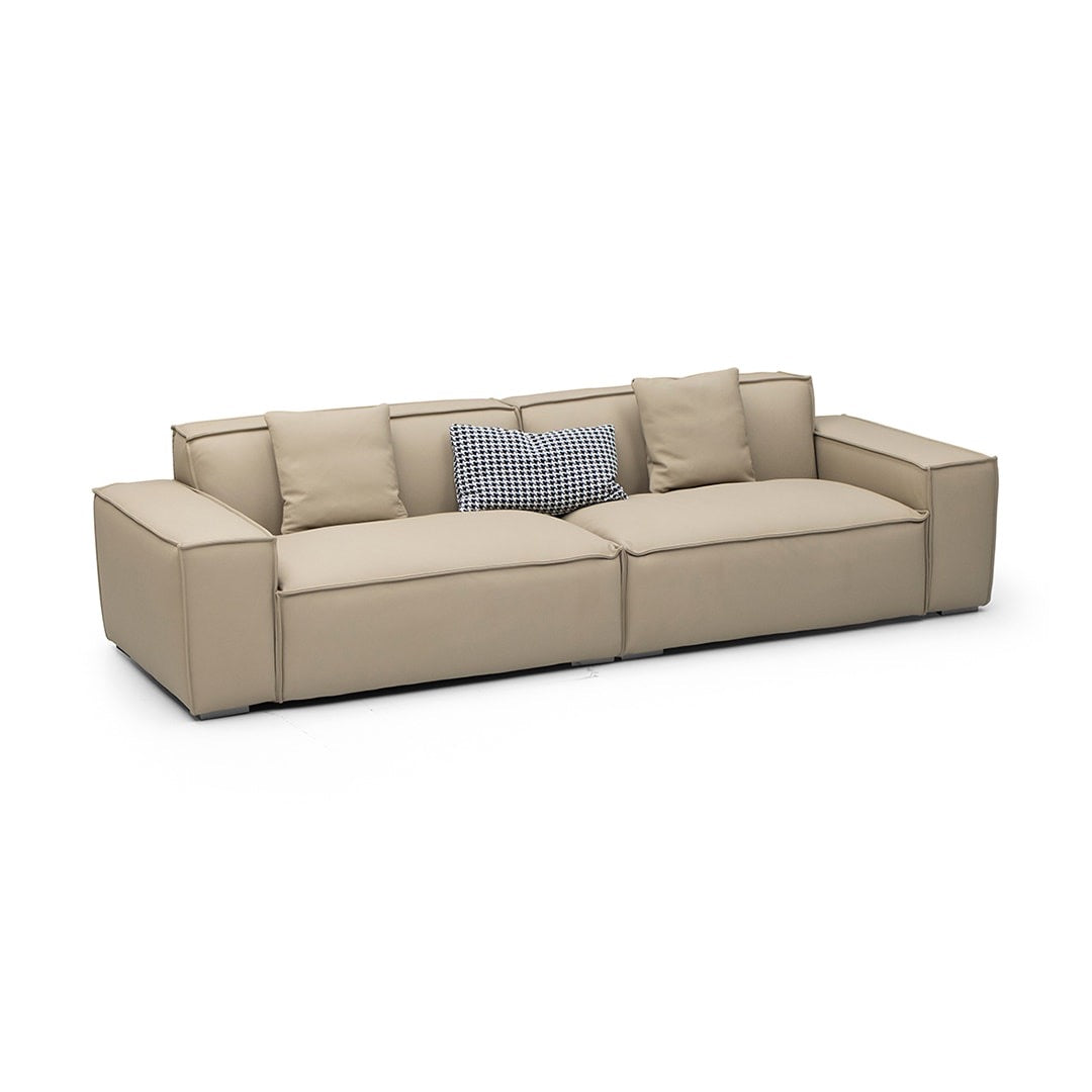 SF0221 Tofu Block Sofa [Contact Surface Genuine Leather]